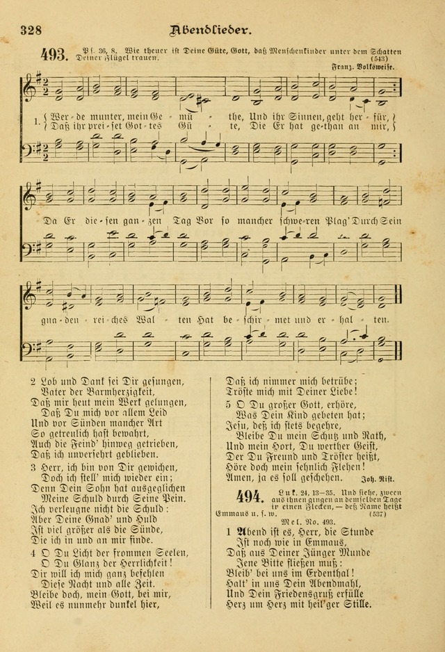 Gesangbuch mit Noten: herausgegeben von der Allgemeinen Conferenz der Mennoniten von Nord-Amerika page 328