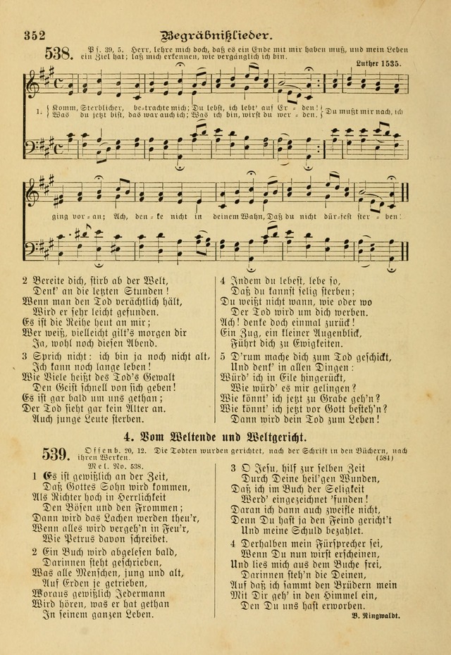 Gesangbuch mit Noten: herausgegeben von der Allgemeinen Conferenz der Mennoniten von Nord-Amerika page 352