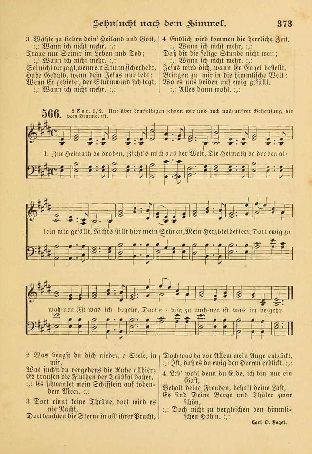 Gesangbuch mit Noten: herausgegeben von der Allgemeinen Conferenz der Mennoniten von Nord-Amerika page 373
