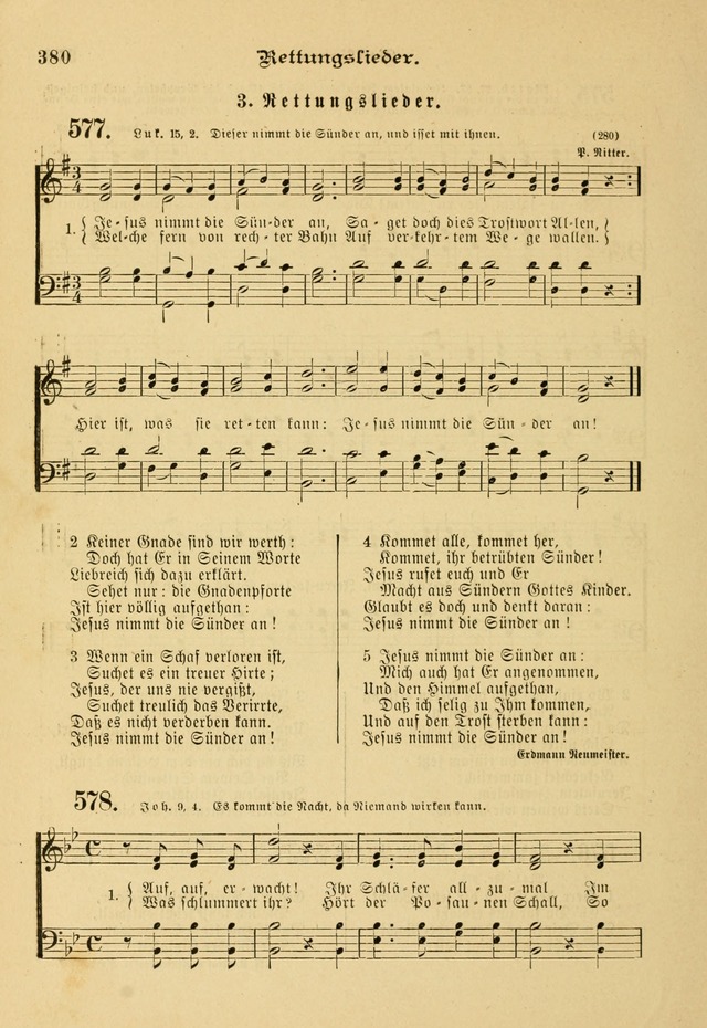 Gesangbuch mit Noten: herausgegeben von der Allgemeinen Conferenz der Mennoniten von Nord-Amerika page 380