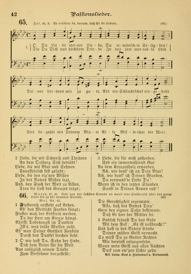 Gesangbuch mit Noten: herausgegeben von der Allgemeinen Conferenz der Mennoniten von Nord-Amerika page 42