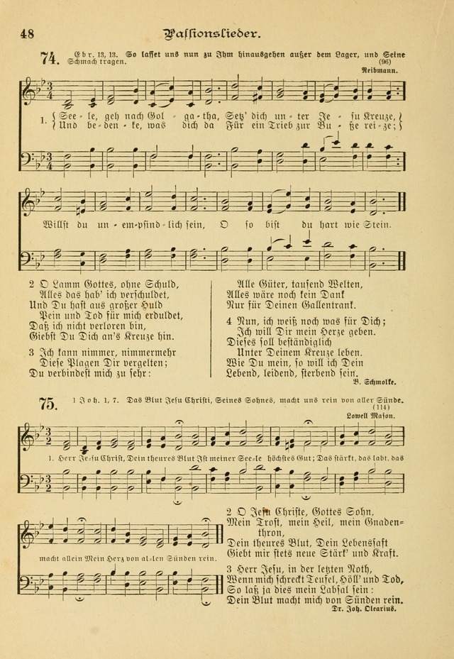 Gesangbuch mit Noten: herausgegeben von der Allgemeinen Conferenz der Mennoniten von Nord-Amerika page 48