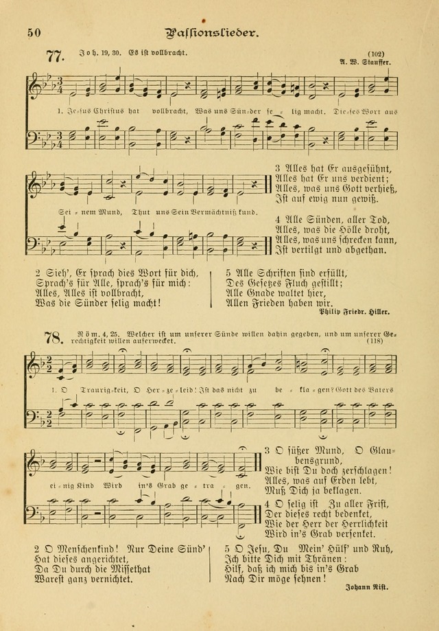 Gesangbuch mit Noten: herausgegeben von der Allgemeinen Conferenz der Mennoniten von Nord-Amerika page 50