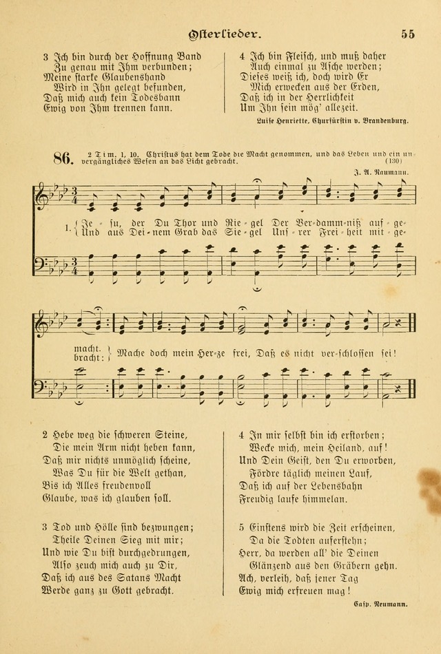 Gesangbuch mit Noten: herausgegeben von der Allgemeinen Conferenz der Mennoniten von Nord-Amerika page 55