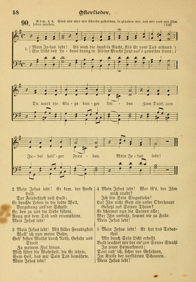 Gesangbuch mit Noten: herausgegeben von der Allgemeinen Conferenz der Mennoniten von Nord-Amerika page 58