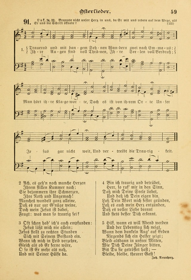 Gesangbuch mit Noten: herausgegeben von der Allgemeinen Conferenz der Mennoniten von Nord-Amerika page 59