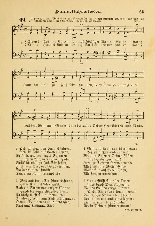 Gesangbuch mit Noten: herausgegeben von der Allgemeinen Conferenz der Mennoniten von Nord-Amerika page 65