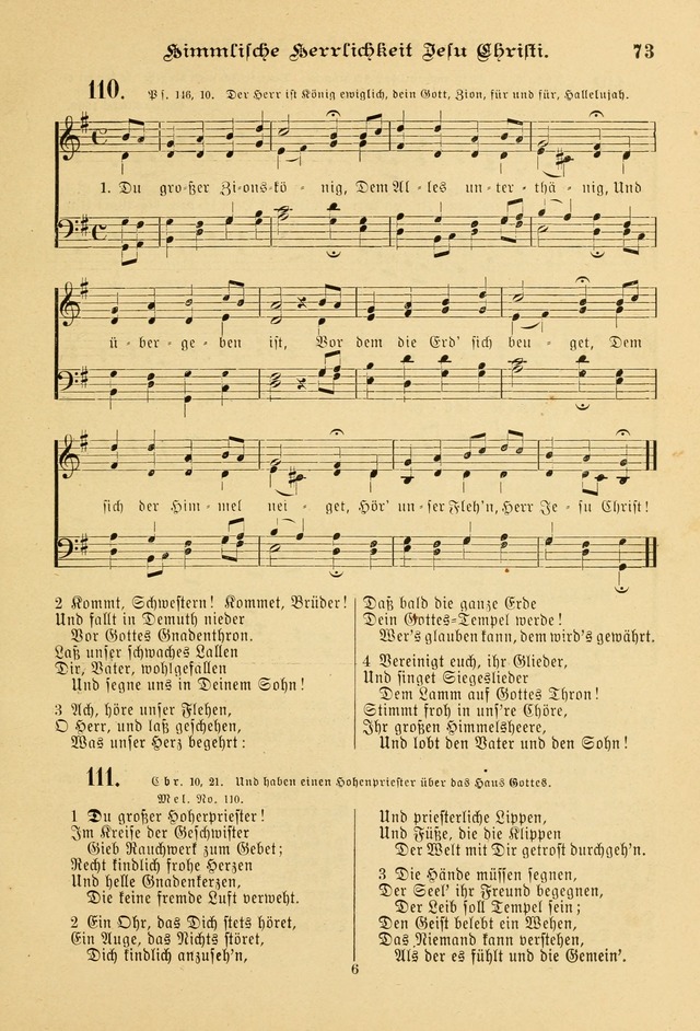 Gesangbuch mit Noten: herausgegeben von der Allgemeinen Conferenz der Mennoniten von Nord-Amerika page 73