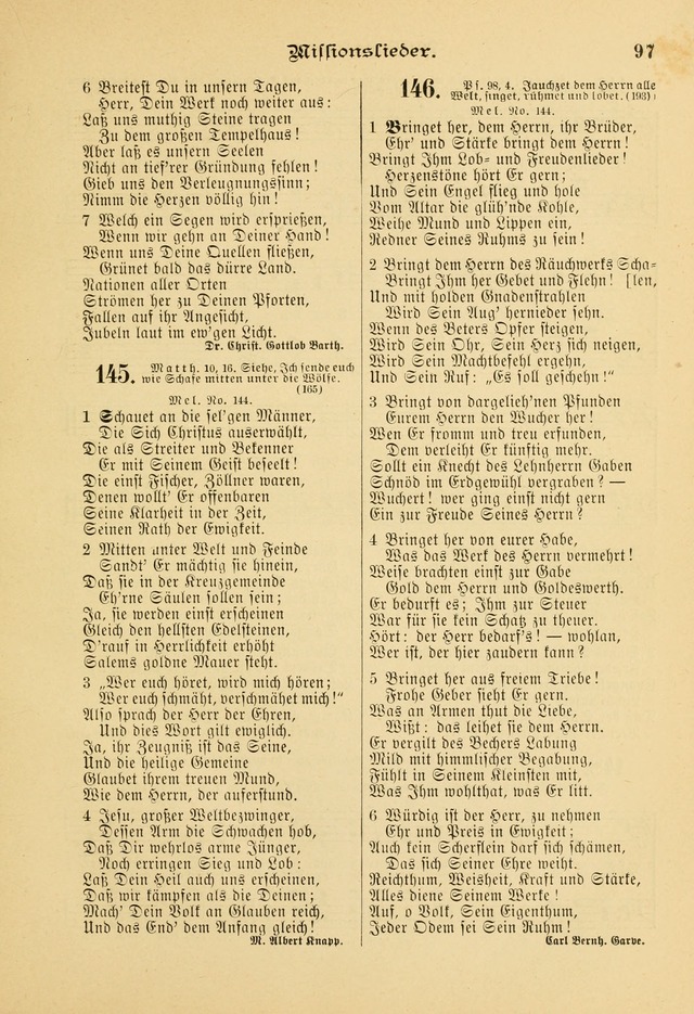 Gesangbuch mit Noten: herausgegeben von der Allgemeinen Conferenz der Mennoniten von Nord-Amerika page 97