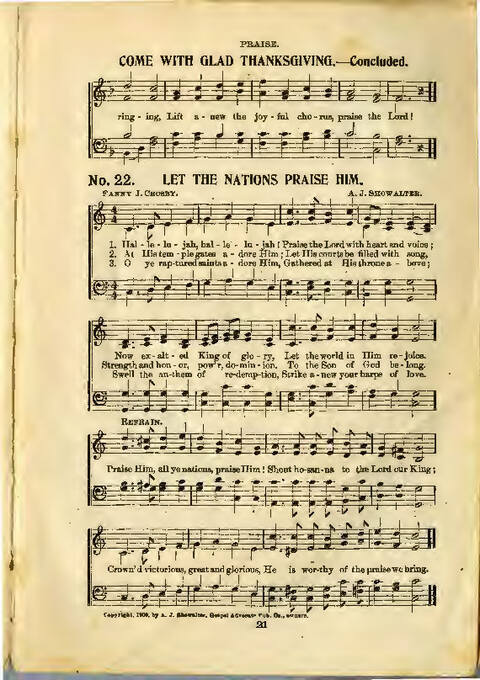 Gospel Praise: a collection of new and old hymns and tunes for all occasions of Christian work and worship page 19