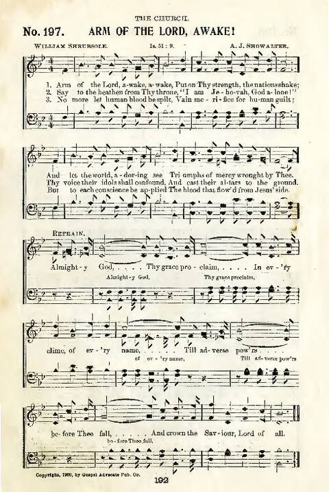 Gospel Praise: a collection of new and old hymns and tunes for all occasions of Christian work and worship page 190
