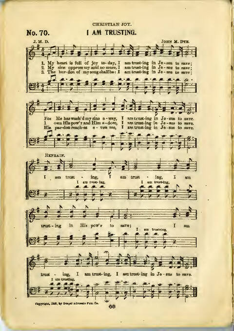 Gospel Praise: a collection of new and old hymns and tunes for all occasions of Christian work and worship page 66