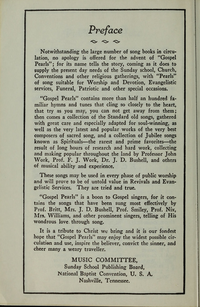 Gospel Pearls page v