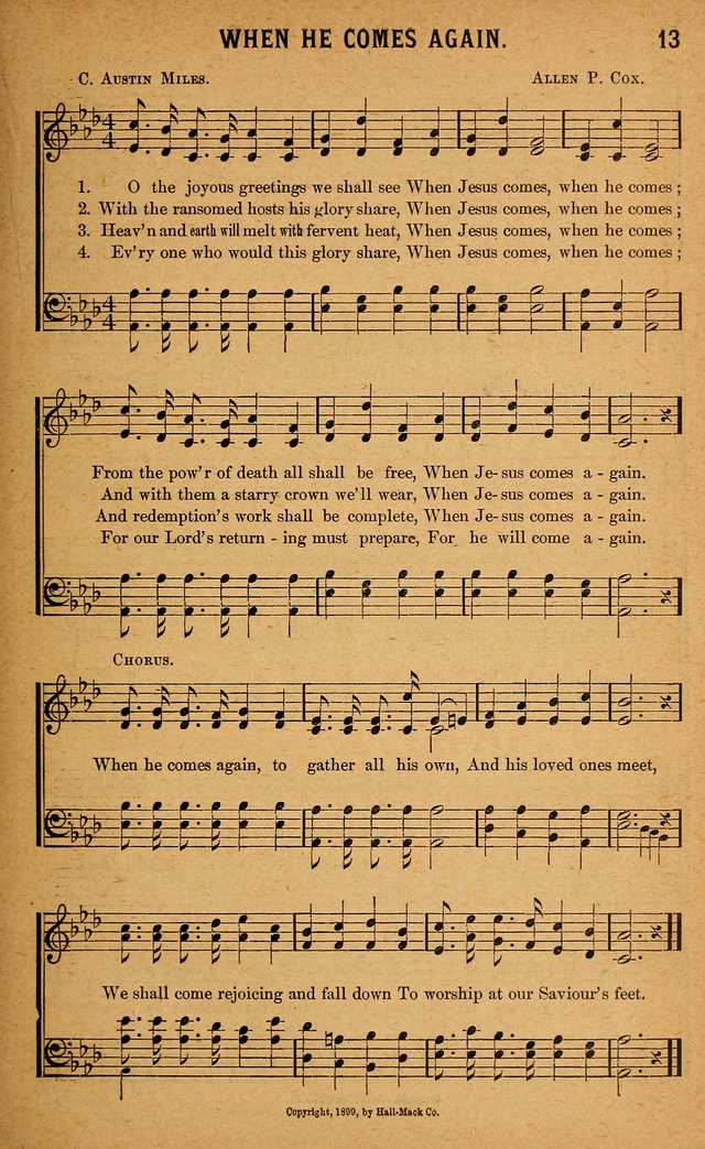 Gospel Praises: for use in meetings of Christian worship page 13