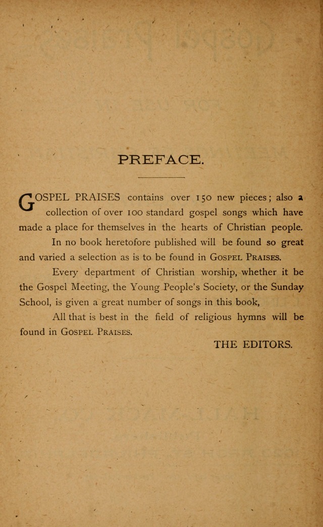 Gospel Praises: for use in meetings of Christian worship page 2