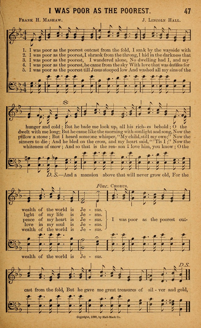 Gospel Praises: for use in meetings of Christian worship page 47