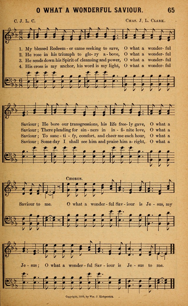 Gospel Praises: for use in meetings of Christian worship page 65