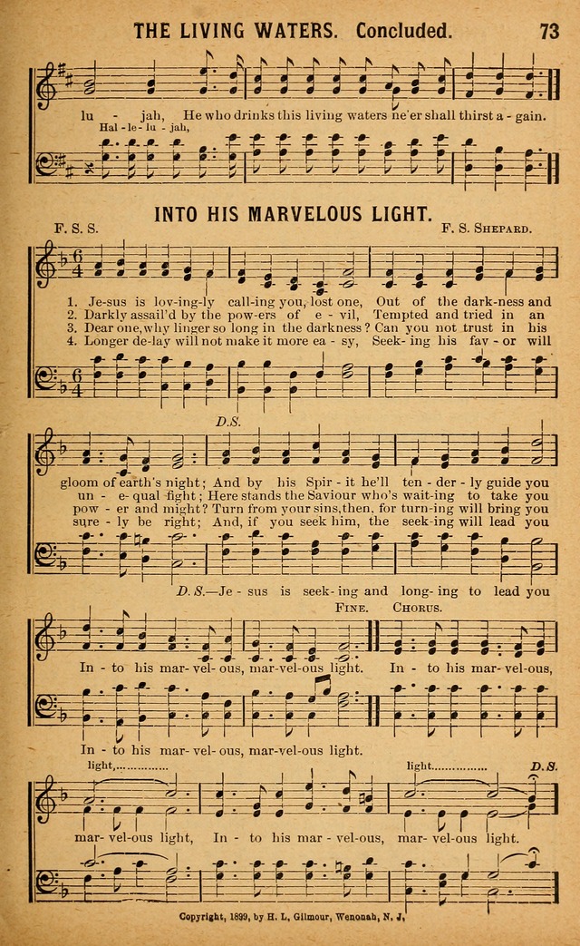 Gospel Praises: for use in meetings of Christian worship page 73