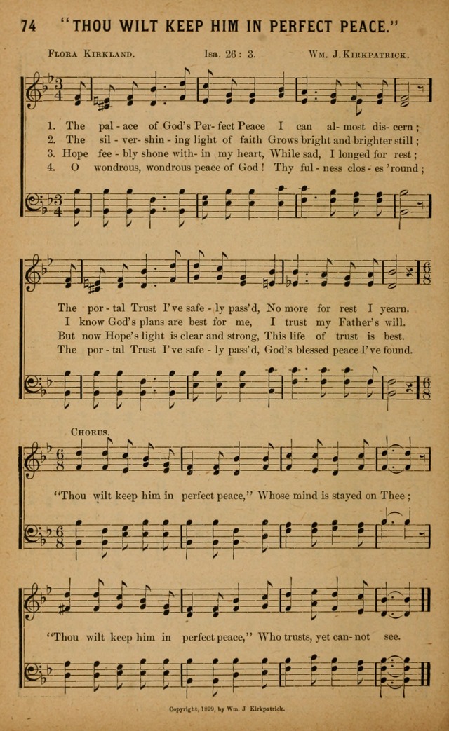 Gospel Praises: for use in meetings of Christian worship page 74