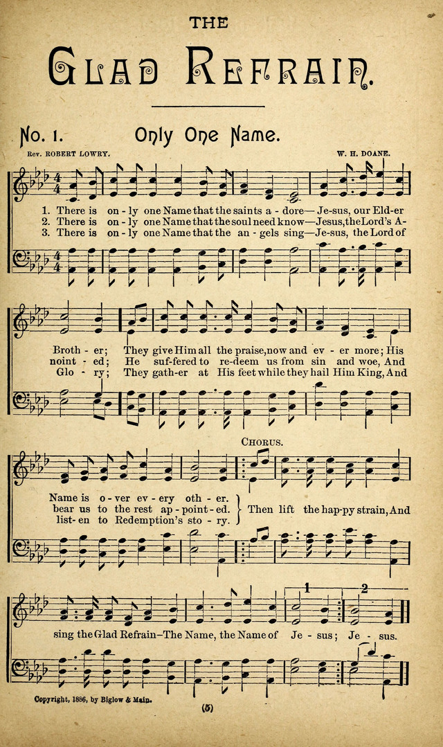 The Glad Refrain for the Sunday School: a new collection of songs for worship page 1