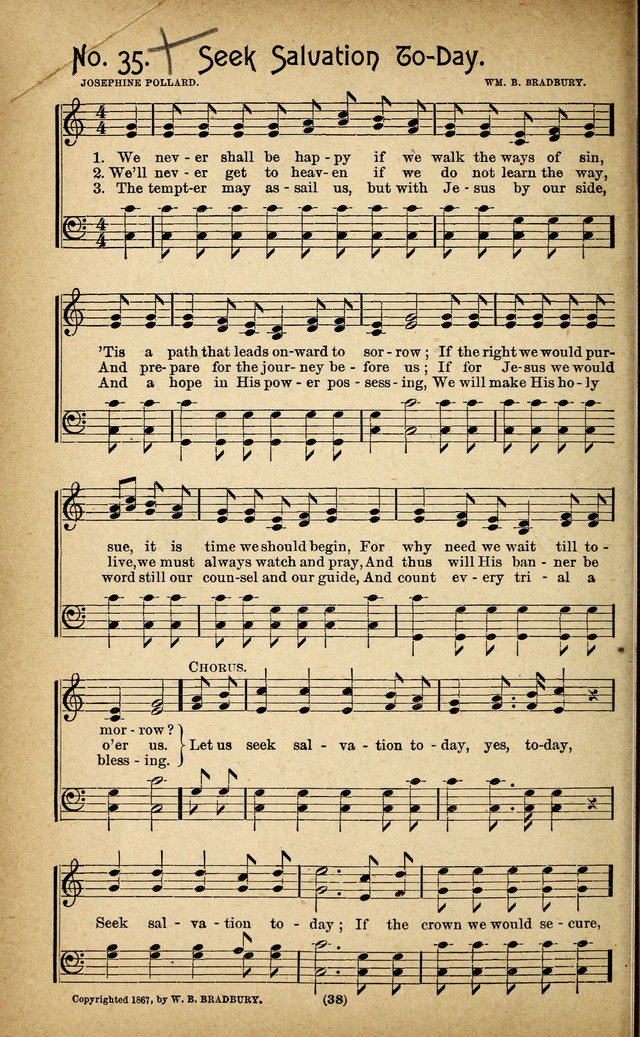 The Glad Refrain for the Sunday School: a new collection of songs for worship page 34