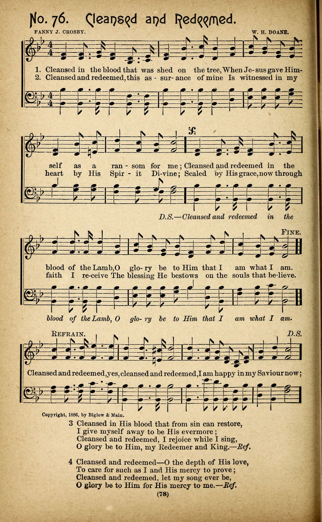 The Glad Refrain for the Sunday School: a new collection of songs for worship page 74