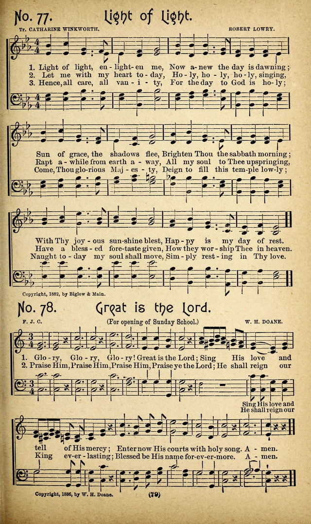 The Glad Refrain for the Sunday School: a new collection of songs for worship page 75