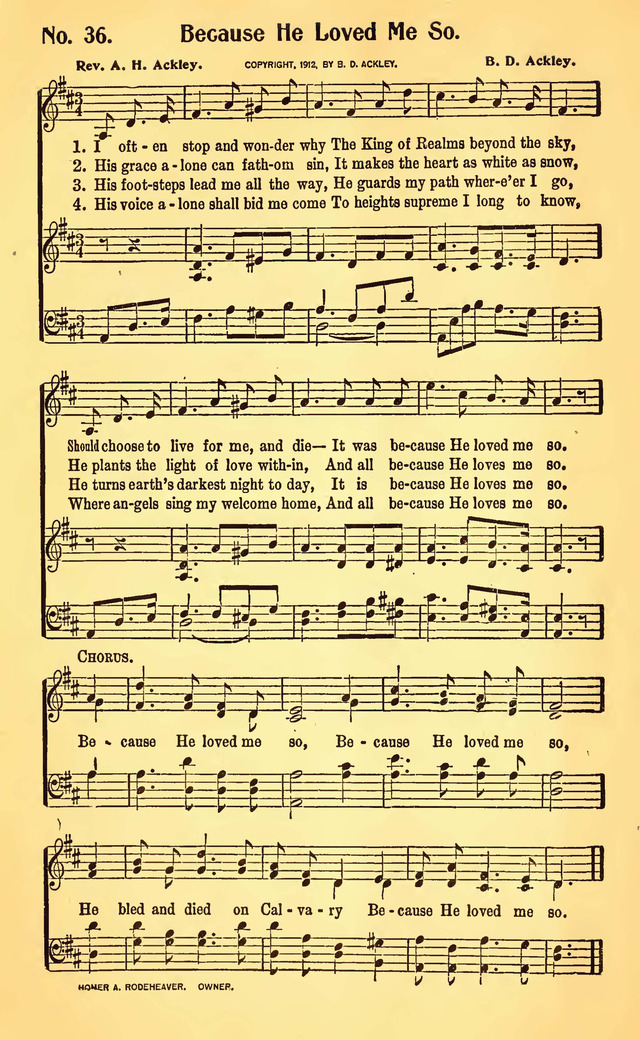 Great Revival Hymns No. 2 page 36