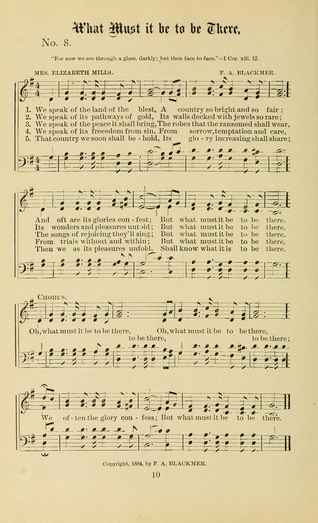 Gospel in Song: a new collection of "hymns and spiritual songs," for use in Sunday schools, praise meetings, prayer meetings, revival meetings, camp meetings and in other places ... page 10