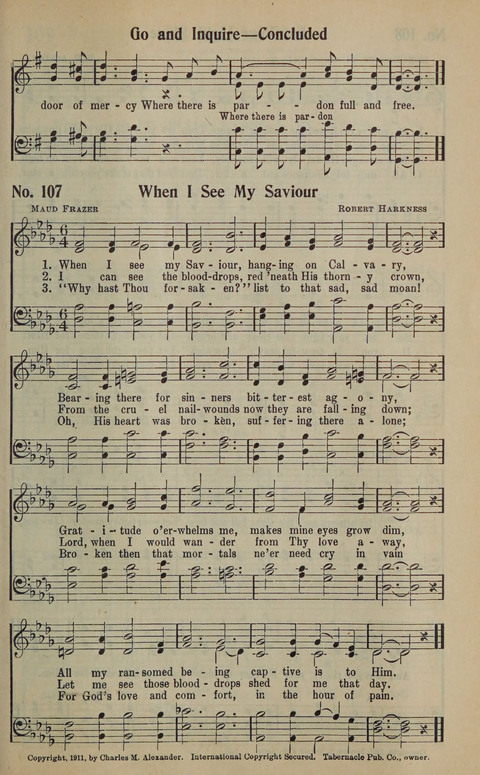 The Gospel in Song: as used in the Anderson Gospel Crusades page 111