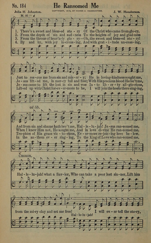 The Gospel in Song: as used in the Anderson Gospel Crusades page 188