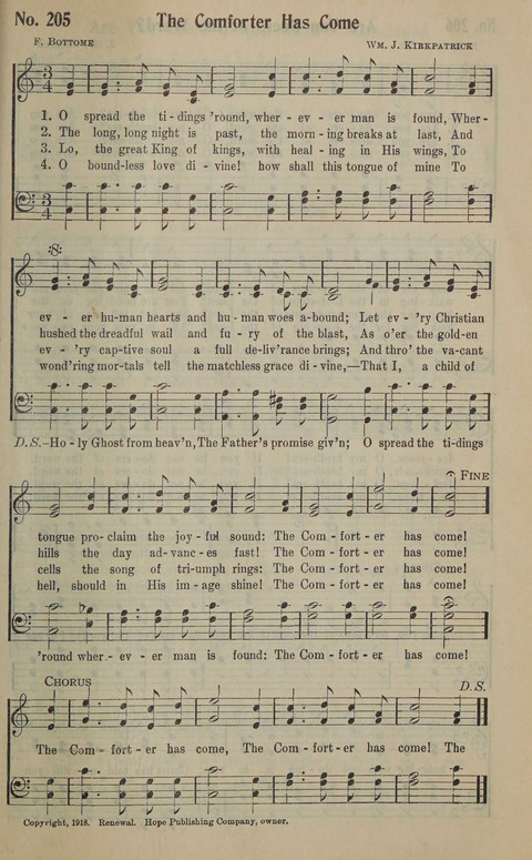 The Gospel in Song: as used in the Anderson Gospel Crusades page 209