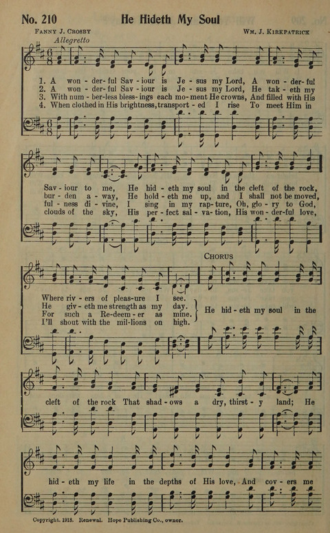 The Gospel in Song: as used in the Anderson Gospel Crusades page 214