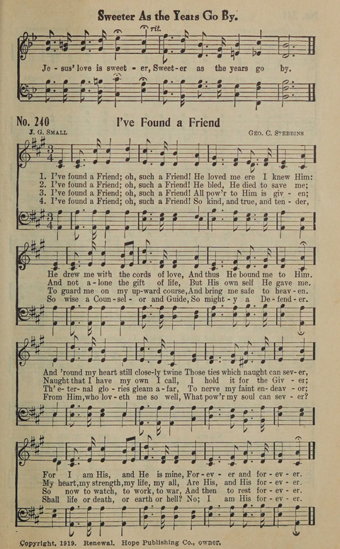 The Gospel in Song: as used in the Anderson Gospel Crusades page 247