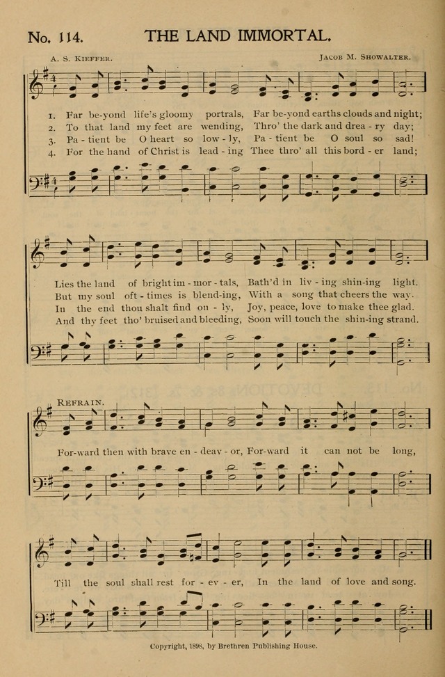 Gospel Songs and Hymns No. 1: for the sunday school, prayer meeting, social meeting, general song service page 114
