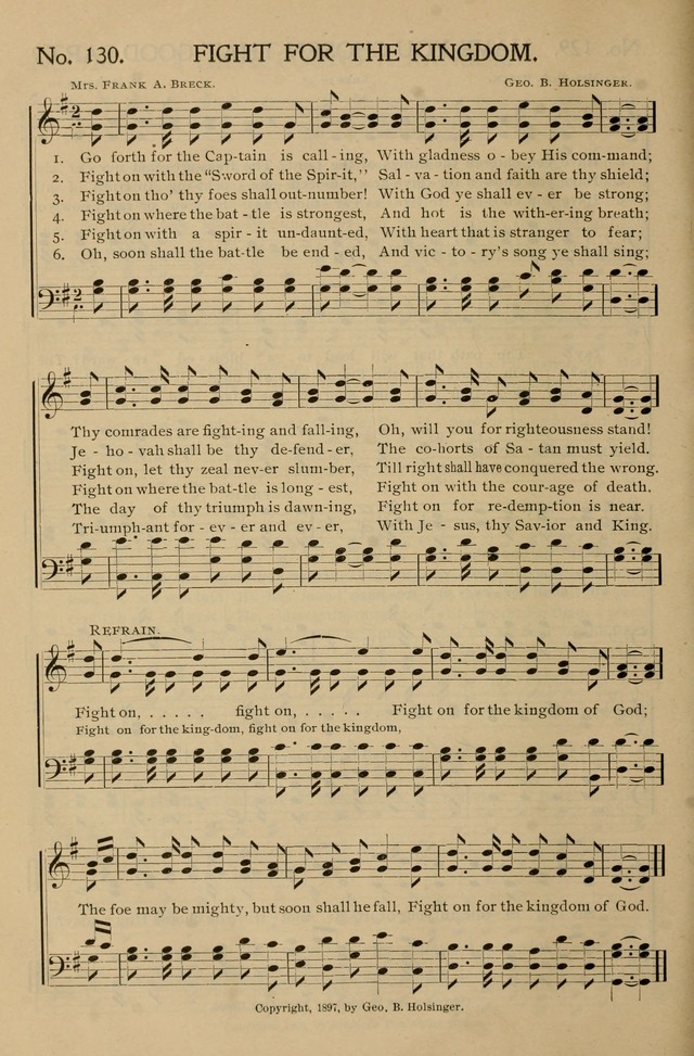 Gospel Songs and Hymns No. 1: for the sunday school, prayer meeting, social meeting, general song service page 130
