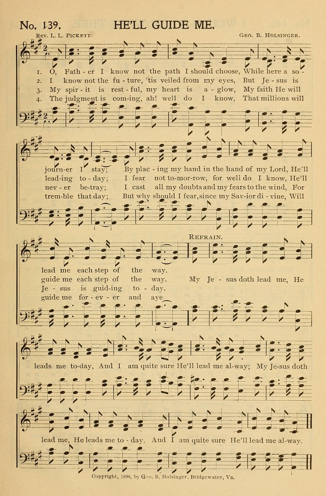 Gospel Songs and Hymns No. 1: for the sunday school, prayer meeting, social meeting, general song service page 139