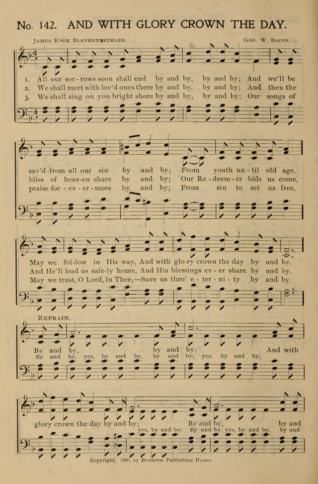Gospel Songs and Hymns No. 1: for the sunday school, prayer meeting, social meeting, general song service page 142