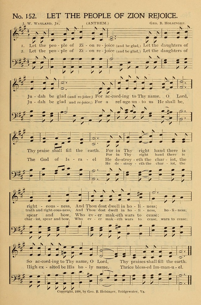 Gospel Songs and Hymns No. 1: for the sunday school, prayer meeting, social meeting, general song service page 153