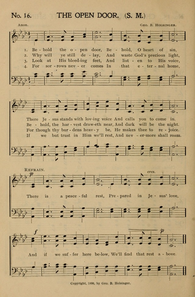 Gospel Songs and Hymns No. 1: for the sunday school, prayer meeting, social meeting, general song service page 16