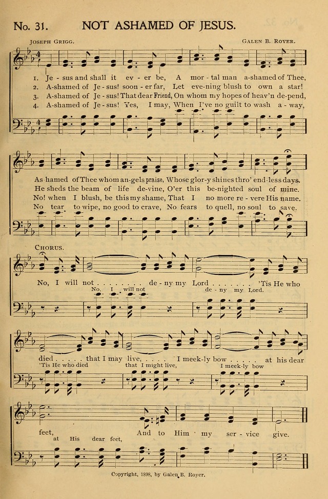Gospel Songs and Hymns No. 1: for the sunday school, prayer meeting, social meeting, general song service page 31