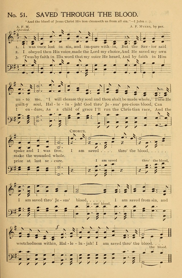 Gospel Songs and Hymns No. 1: for the sunday school, prayer meeting, social meeting, general song service page 51