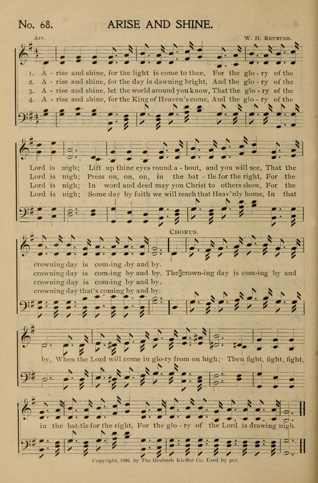 Gospel Songs and Hymns No. 1: for the sunday school, prayer meeting, social meeting, general song service page 68