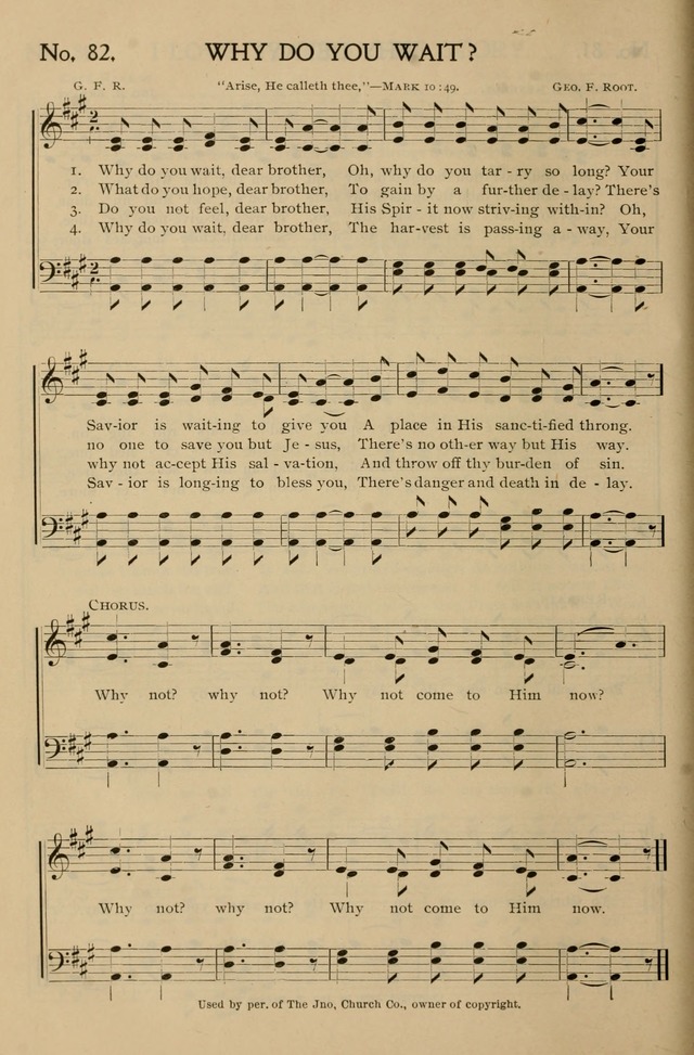 Gospel Songs and Hymns No. 1: for the sunday school, prayer meeting, social meeting, general song service page 82