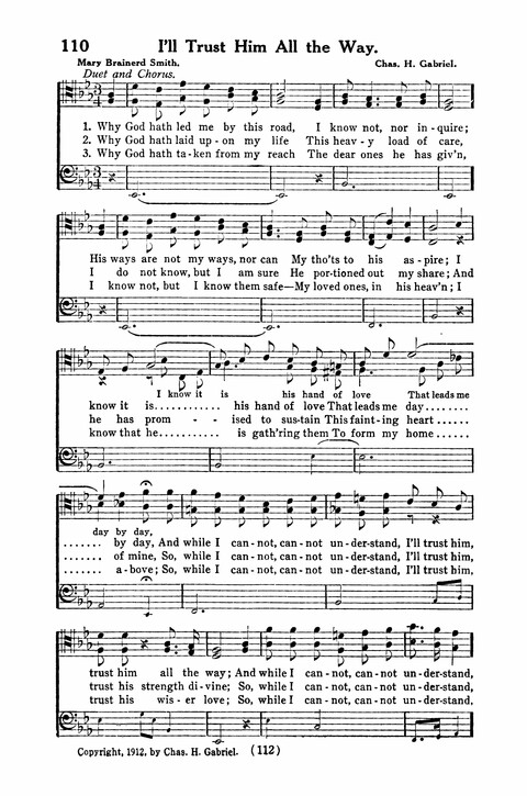 Gospel Songs for Men: a Collection of Quartets and Choruses for Male Voices page 110