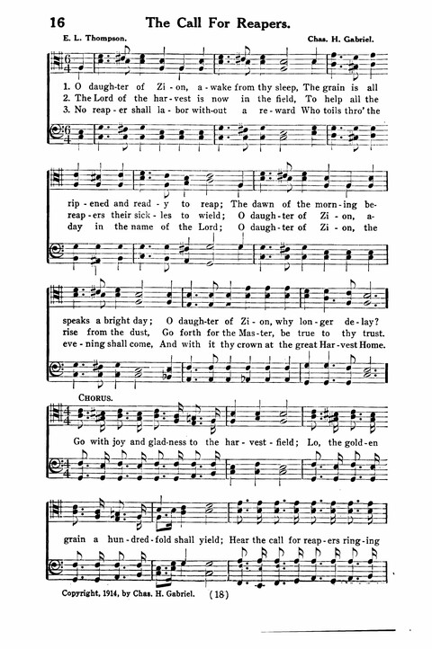 Gospel Songs for Men: a Collection of Quartets and Choruses for Male Voices page 16