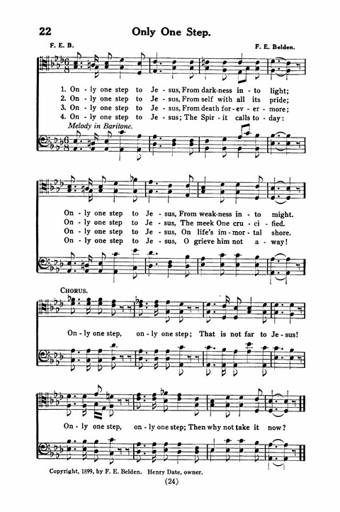 Gospel Songs for Men: a Collection of Quartets and Choruses for Male Voices page 22