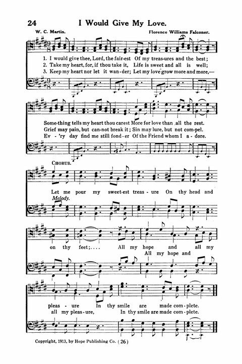 Gospel Songs for Men: a Collection of Quartets and Choruses for Male Voices page 24