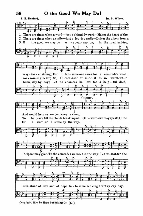 Gospel Songs for Men: a Collection of Quartets and Choruses for Male Voices page 58