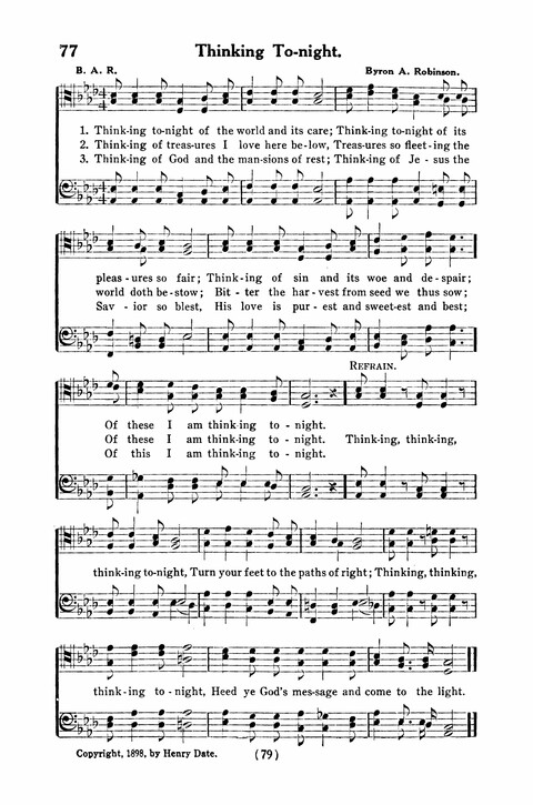 Gospel Songs for Men: a Collection of Quartets and Choruses for Male Voices page 77